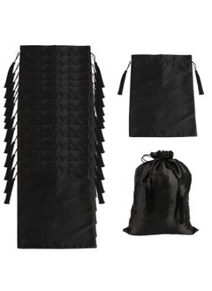 Buy 12 Pcs Large Silk Satin Bags Hair Storage Bag With Drawstring Tassel For Packaging Wigsbundleshair Extensions And Hair Tools 11.8X15.7Inch Multipurpose Large Bags in UAE