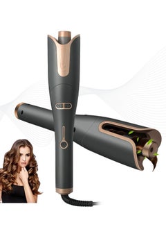 Buy Uliova Automatic Ceramic Hair Curling Auto Rotating Hair Roller Curler Grey and Gold in Saudi Arabia