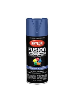 Buy Fusion All-In-One Spray Paint and Primer Gloss Blue Hyacinth 12oz K02703007 in Saudi Arabia