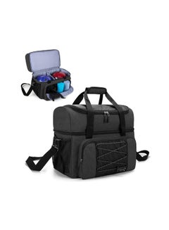 Buy Two Ball Bowling Kit Bag, Professional Bowling Ball and Shoe Tote Spacious Bowling Gear Tote Double Ball Carrier with Padded Divider  Up to Mens 16 and Extra Essentials (Patent Design), Bag Only in UAE