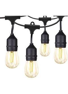 Buy Waterproof LED Outdoor String Lights - Hanging, Dimmable S14 2W Vintage Edison Bulbs - 15LED(15M) Commercial Grade Patio Lights Create Cafe Ambience in Your Backyard - Warm White in UAE