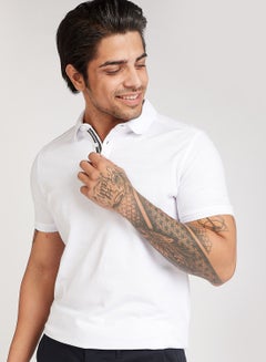 Buy Slim Fit Polo T-shirt with Short Sleeves in Egypt