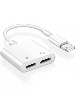 Buy Headphone Jack Adapter for iPhone Car Charger 3.5mm Aux Earphone Audio Splitter and Charge Connector in UAE