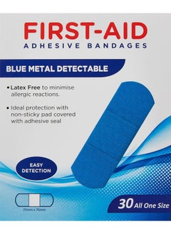 اشتري First Aid Bluemetal Detectable Bandages 30'S-25Mmx76Mm في الامارات