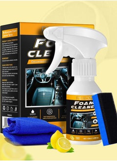 اشتري 100ml Foam Cleaner of Car and House Interior Detailer Cleaner for Cars Cleans All Interior Car Surfaces Matt Finish Removes Stuck on Dirt Dust Multipurpose Foam Cleaner Spray في الامارات