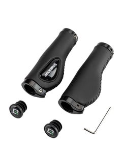 اشتري Bike Handle Grips Ergonomics Design Soft Gel Dual Lock On Bicycle Handlebar Grips For Mountain Mtb Mbx Bike Electric Scooter Black في الامارات