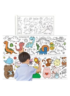 Buy Children's Drawing Paper Roll, Coloring Paper Roll for Kids, 300 * 30cm Large Coloring Poster for Toddlers, Stickable Drawing Paper Roll, DIY Painting Ideal Gift for Class Home Birthday Party in UAE