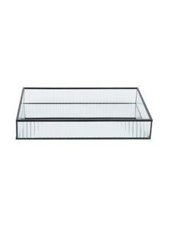 Buy Kristel Glass Tray 39x27.5x6cm - Transparent in UAE