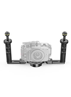 Buy Seafrogs Dual Handle Underwater Camera Tray, Aluminum Alloy Underwater Video Stabilizer Camera Bracket with 2 Joint Arms, Handle Grip Tray Stabilizer for Camera Housing, Video Light (TS-7) in UAE