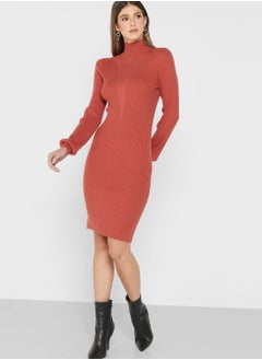 Buy High Neck Bodycon Dress in UAE