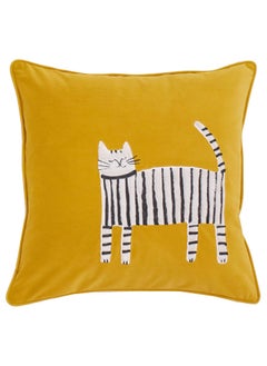 اشتري 45x45 Cm Striped Cat Embroidered Throw Cushion في الامارات