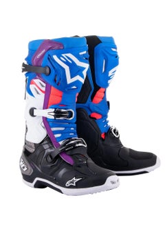 Buy Alpinestars Tech 10 Boots Black/Enamel Blue/Purple/White in UAE