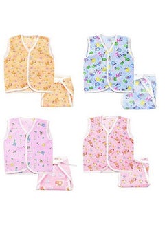 Buy New Born Baby Gift Pack Jhabla With Diaper (Multicolor Pack Of 8) in UAE
