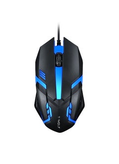 اشتري V1 Wired Gaming Mouse 3 Button 7 Colorful Backlight 1200 DPI Office Mouse Built-in Weights for Laptop/PC في الامارات