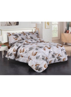 Buy Comforter Extra Soft King Size Microfiber Printed 4 Pieces Set in UAE