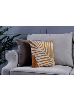 اشتري Easton Chenille Filled Cushion 45x45cm-ochre في الامارات