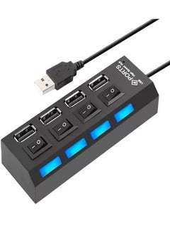 Buy 4-Port USB 3.0 Super Speed Hub With Switches , Black in Egypt