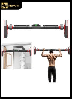 اشتري Pull Up Bar for Doorway，Thickened Steel Max Limit 40KG Upper Body Fitness Workout Bar，Multi-Grip Strength for Doorway，Indoor Chin-Up Bar Fitness Trainer for Home في السعودية