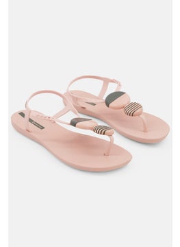 Buy Women Adjustable Buckle Plain Sandals, Pink in Saudi Arabia