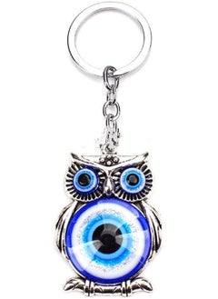 اشتري Owl Shape Keychain, Cute Women Fashion Rhinestone Bag Car Pendant Lucky Owl Key Accessories Unique Gift And Metal Souvenir, Blue في السعودية