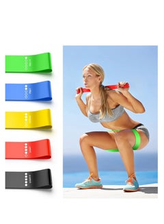Buy Resistance Band Set for Workout, Resistance Loop Exercise Bands, Workout Flex Bands Home Fitness -5 Natural Multicolor Latex Resistance Exercise Band Set in UAE