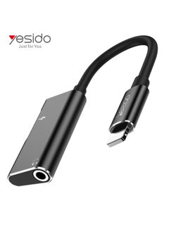 Buy Yesido-Audio Adapter-2 In 1 Charging+Music Converter-3.5mm Port Splitter Adapter Line-YAU11 in Egypt