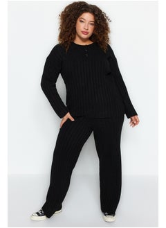 Buy Black Corduroy Sweater Bottom-Top Set TBBAW24CP00012 in Egypt