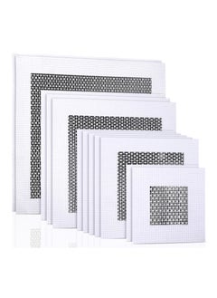 اشتري 12 Pieces Aluminum Wall Repair Patch Self-Adhesive Mesh Wall Repair Patch Drywall Repair Tools Screen Patch for Drywall Ceiling Plaster في الامارات