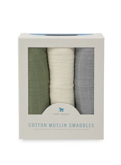 Buy Cotton Muslin Swaddle 3 Pack Set Fern 2 Set in UAE