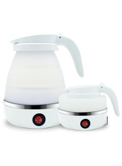 Buy 0.6L Electric Kettle Mini Folding Kettle Portable Water Heater White in Saudi Arabia
