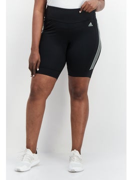 Buy Women Plus Size Brand Logo Training Short, Black Combo in Saudi Arabia