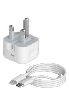 اشتري IPhone 20W USB-C Power Adapter With Cable for iPhone 14 POR 13 13 PRO 13 PRO MAX 12 / iPhone 12 Pro max /12mini (iPhone 20W USB-C Power Adapter) في الامارات