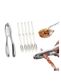 Buy Lobster Crackers and Picks Set, Seafood 5-Piece Crab Leg Cracker Tools - Seafood Crackers & Forks Nut Cracker Set, Crab Crackers Lobster Sheller Picks Tools in UAE