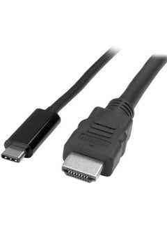 اشتري USB-C to HDMI Adapter Cable 2m 4K 30Hz Thunderbolt 3/4 Compatible - Black في الامارات