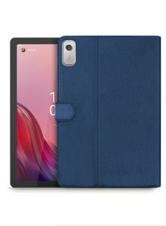 Buy Premium Quality Leather Smart Flip Case Full Protective Cover With Magnetic Stand For Lenovo Tab M9 2023 9 Inch – Navy Blue in Saudi Arabia