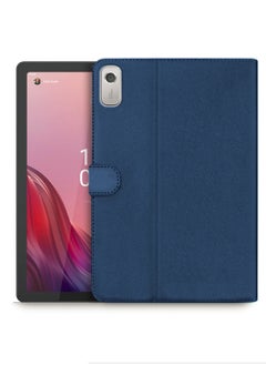 اشتري Premium Quality Leather Smart Flip Case Full Protective Cover With Magnetic Stand For Lenovo Tab M9 2023 9 Inch – Navy Blue في السعودية