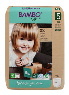 اشتري Bambo Nature Eco-Friendly Pants Diapers Paper Bag  Size5 12To18kg (19 counts) في الامارات