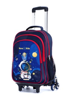 اشتري Nova Kids Trolley School Bag Set of 5 - 16 Inch - Astronaut Blue في السعودية