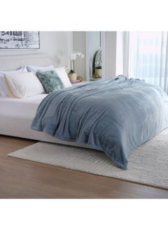 اشتري Adelese Plush Blanket 220X240Cm - Blue في الامارات