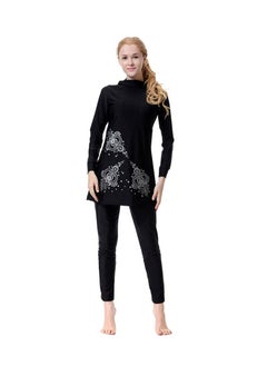 Buy 2-Piece Long Sleeve Burkini Black in UAE