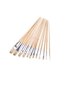 Buy Uken Artist Brush Flat Head 12 Piece Set - U39579 in UAE