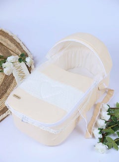 اشتري Foldable Portable Carry Baby Cot With Thick Cushioned Seat And High-Quality Material 65×35×15 cm في السعودية