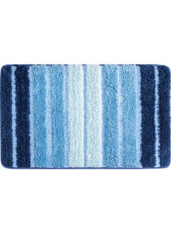 Buy Ombre Line Bathroom Bibulous Slippery Mat Blue in Saudi Arabia