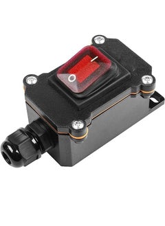 Buy Inline Cord Switch DPST AC/DC 20A-125V,16A-250V,30A-24V,35A-12V, IP66 Waterproof On-Off with 2 Red Light Buttons, One-Side Entry & Exit Line, Outdoor Electrical Start Stop Toggle Switch in Saudi Arabia