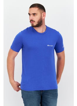 Buy Men Sportswear Fit Short Sleeve Outdoor T-Shirt, Blue in UAE