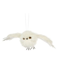 Buy Gulf Flowers Christmas Owl Ornament, White, 34cm x 10cm x 17cm - Sleek White Holiday Owl for Festive Décor in UAE