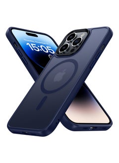 Buy Magnetic Case For iPhone 13 Pro Max Case Compatible with MagSafe Military Grade Protection Shockproof Translucent Matte Case Anti Scratch Shockproof Phone Case (Blue) in Egypt