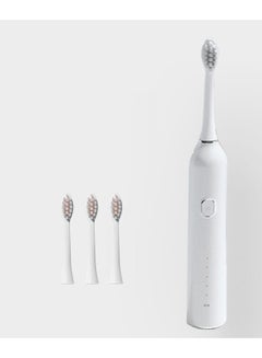Buy Electric Toothbrush Super Soft Waterproof Teeth Cleaning Artifact Battery Powered (3 Heads) in UAE