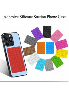 Buy 14 Pcs  Adhesive Silicone Suction Phone Case, Multipurpose Non Slip Phone Suction Cup, Universal Phone Sticky Grip, Suitable for Mirror Bathroom Home Kitchen in UAE