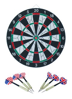 Buy Professional Dartboard Game Set For Family, Friends, Couples, Colleagues And Tournaments, High Quality 17 Inch Dart Board With 6 High Quality Darts In 2 Design, Double Sided Game For More Fun in Saudi Arabia
